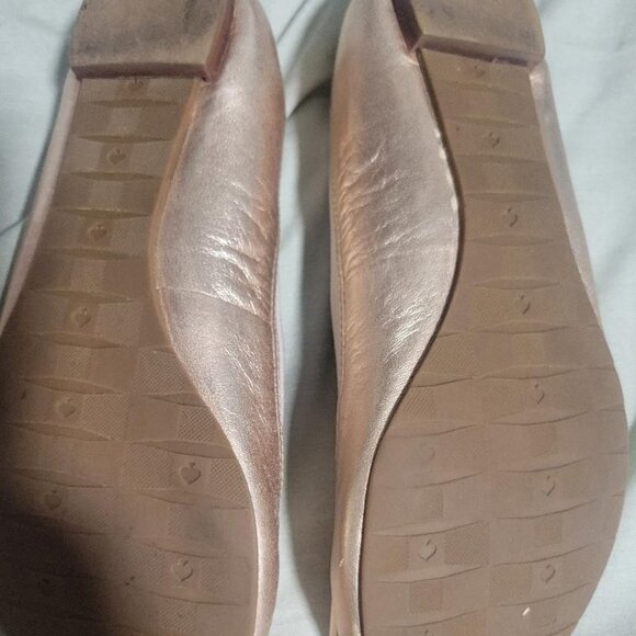 Women's Kate Spade Rose Gold Flats with Bows Sz 6M - Picture 8 of 10